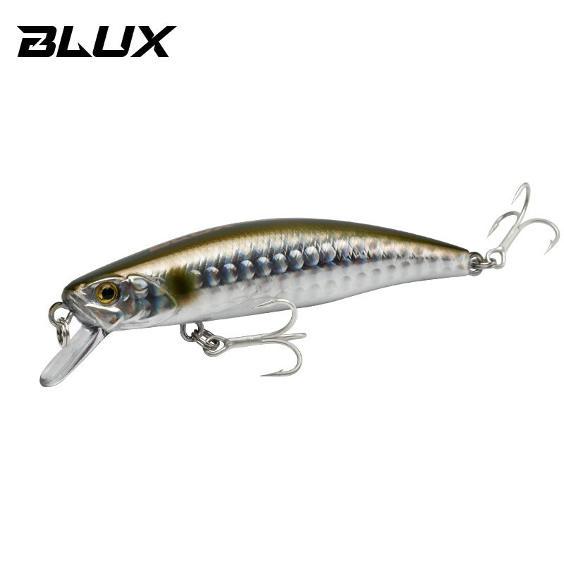 BLUX SPRINT 75SW-señuelo de pesca de peso fijo, piscardo que se hunde, 75mm, 11G, armado con anzuelo BKK Wobbler, aparejos de cebo para trucha, Roca, orilla: Color B