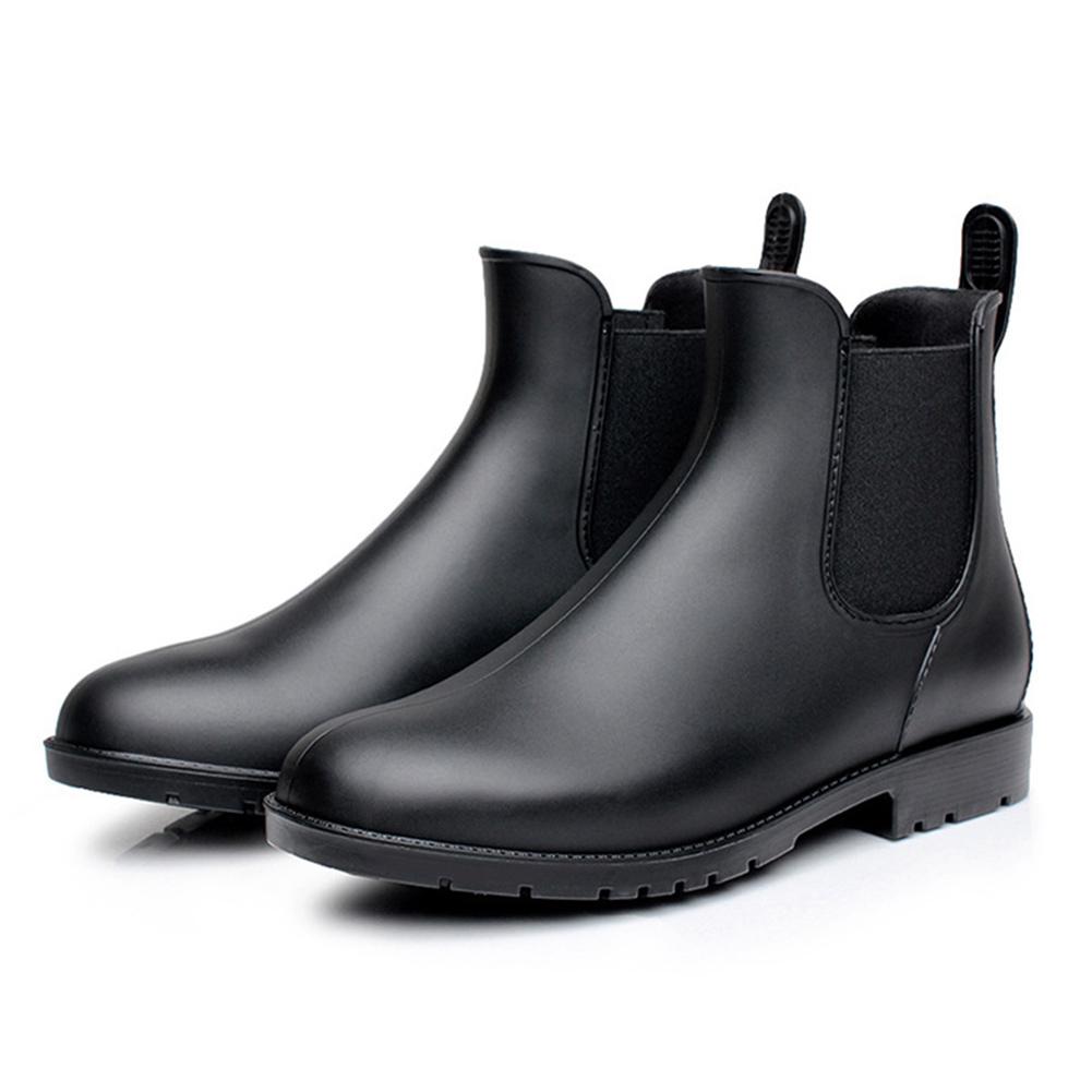 Chelsea Bergbeklimmen Waden antislip Mannen En Vrouwen Paar Korte Buis Regen Laarzen Snowboots: Black 42