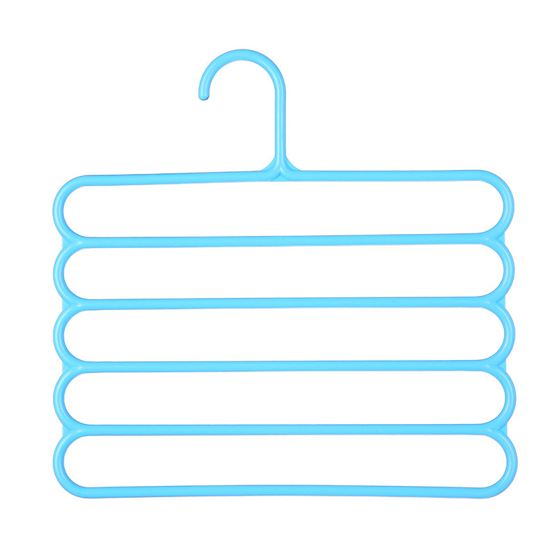 Multilayer Kleerhanger Broek Hanger Doek Rack Multi-purpose Opslag Sjaal Tie Ruimtebesparend Kleerhanger Kleerhangers: Blue
