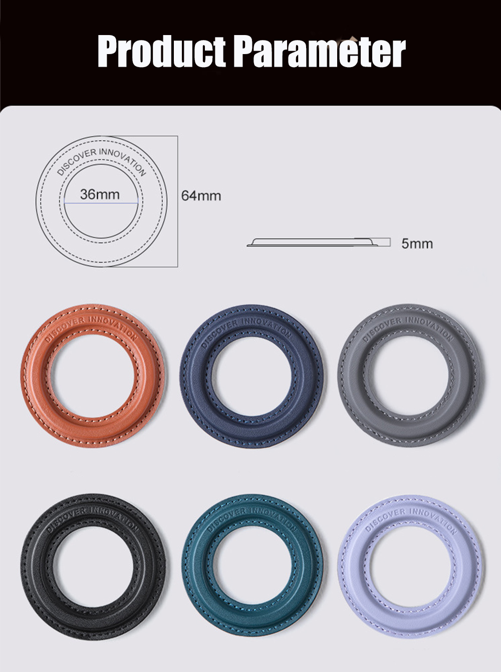 Luxury Leather Magnetic Ring Holder For iPhone 14 13 12 Magnet Wall Mobile Phone Holder Magnetic Car Phone Stand