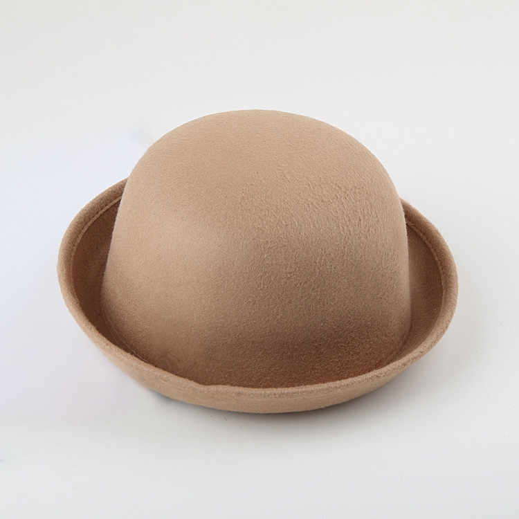Sombreros de fieltro de lana para mujer, gorro cálido Retro Vintage con estampado de animales, no deformadas, de otoño e invierno,: 4