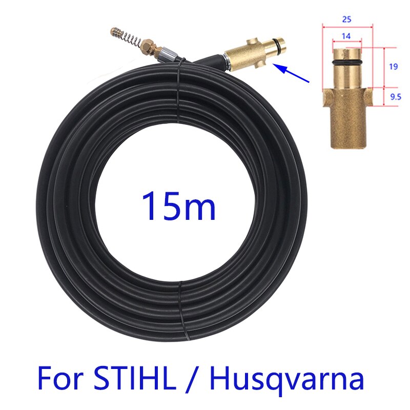 Pressure Washer Car Washer Sewage pipeline cleaning hose Drain Water Pipe Cleaner Sewer Jetting Hose Kit for STIHL Husqvarna: Gold