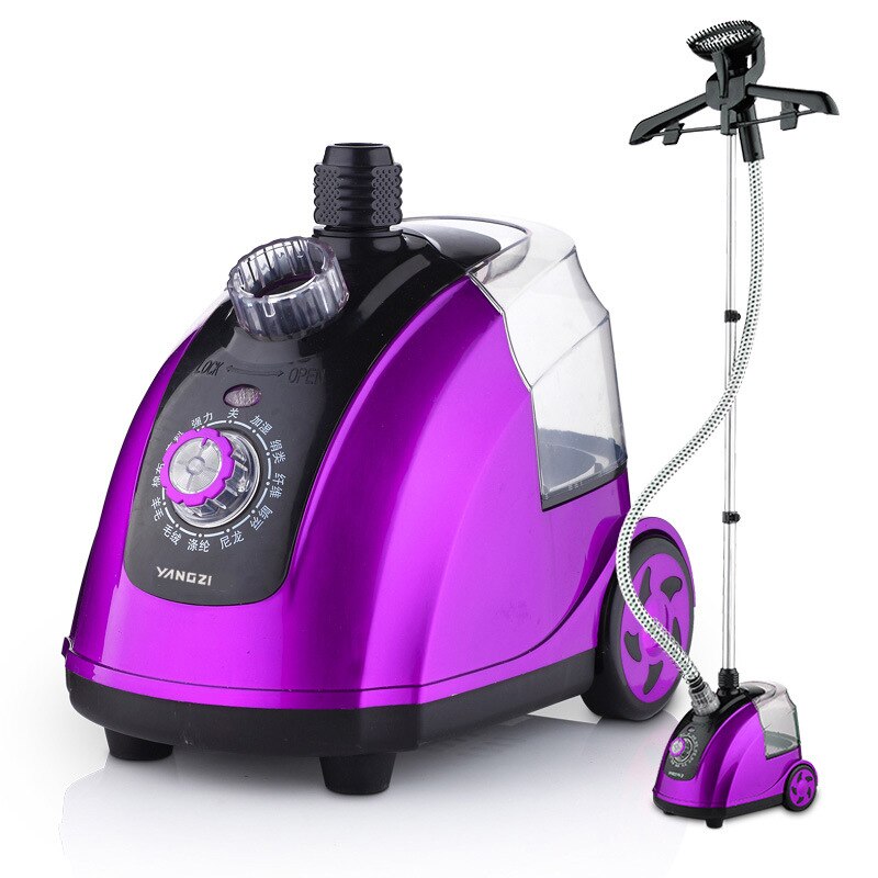 11 Gear Adjustable Garment Steamer 1.8L Hanging Vertical Steam Iron 1800W Home Handheld Garment Steamer Machine for clothes: Purple / UK