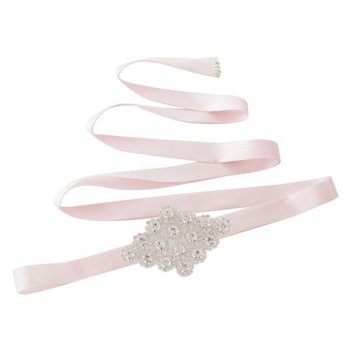 Trixy  s10 diamanten riemen bruidsriem strass riem sjerpen trouwjurk riem avondjurk riem chique riem voor vrouwen huwelijk: Roze