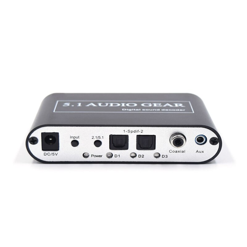 DTS AC3 Digital Audio Sound Decoder 5.1 to Analog Output Sound Decoder Amplifier Dolby 5.1 Audio Decoder EU Plug