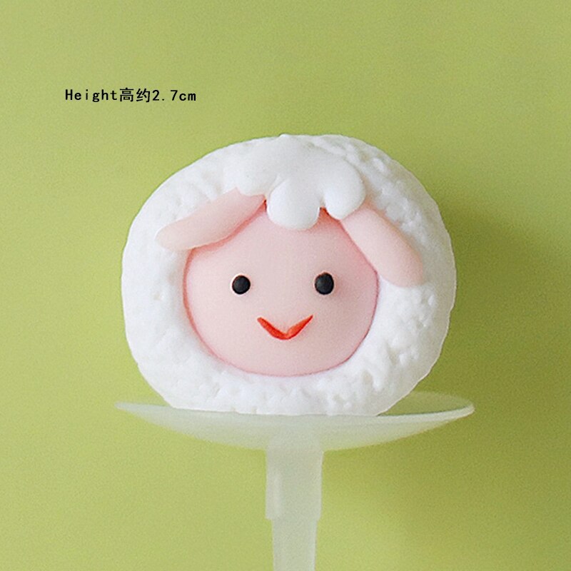 Pink Happy Farm cow tree Cake Toppers for kid's birthday cake Children's Day Party Baby Happy Birthday Supplies Lovely