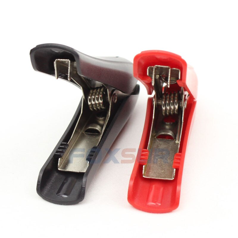 FOXSUR 4PCS 30A Car battery clip, Battery Charger Alligator Clamp Battery Clamp, Test Clamp CONNECTOR, DC Power Supply Clip 85mm