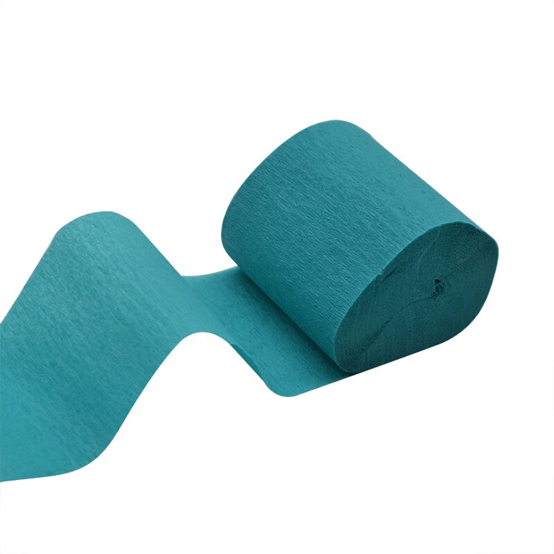 10m x 5cm Origami Crepe Paper Streamers DIY Crafts Wrinkled Paper Roll for Wedding Birthday Party Decoration Backdrop Curtain 7: P10 Teal