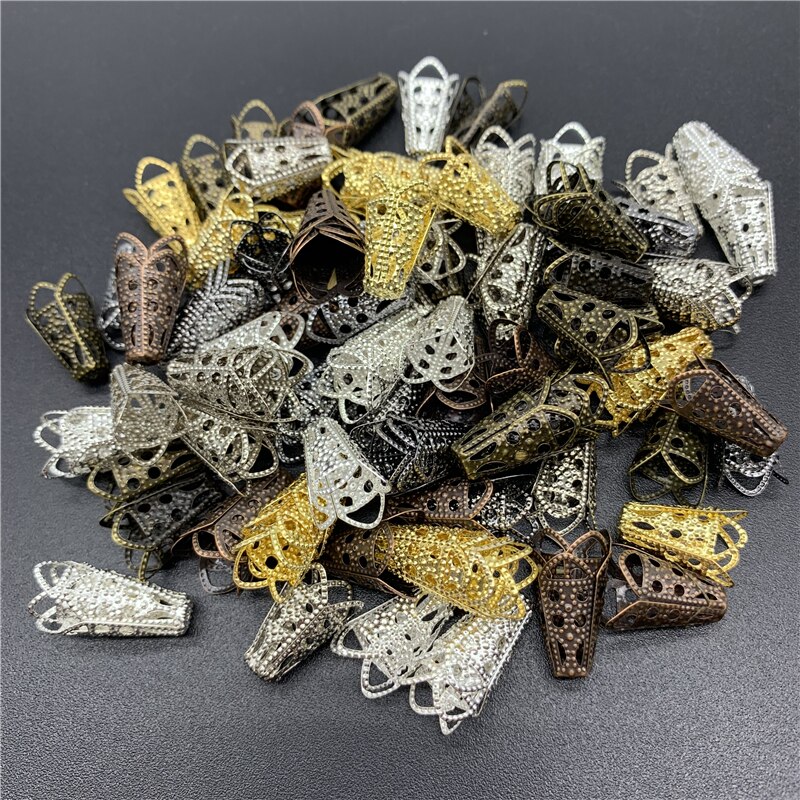 50 sztuk 17x10mm ocena biżuteria koraliki ze stopu czapka starożytnych uroki kształt kwiatu wisiorek dla tworzenia biżuterii kolczyki DIY naszyjnik: mieszać kolor