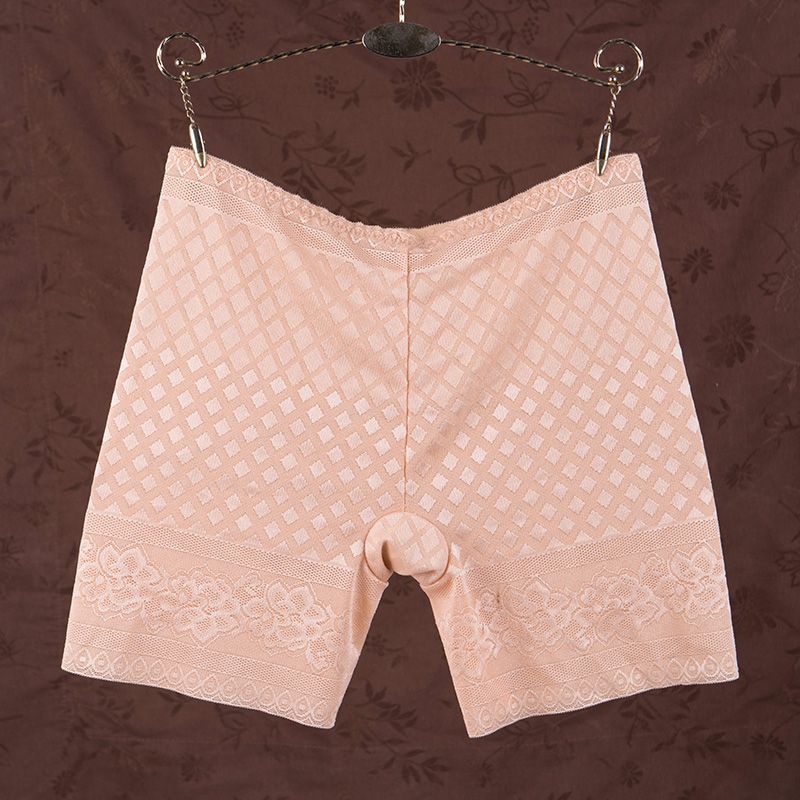 Sikkerhedsshorts til kvinder under nederdel plus size sikkerhedsshorts bukser kvinder afslappet slanke blondemanchetter afslappede strakte shorts: Hud