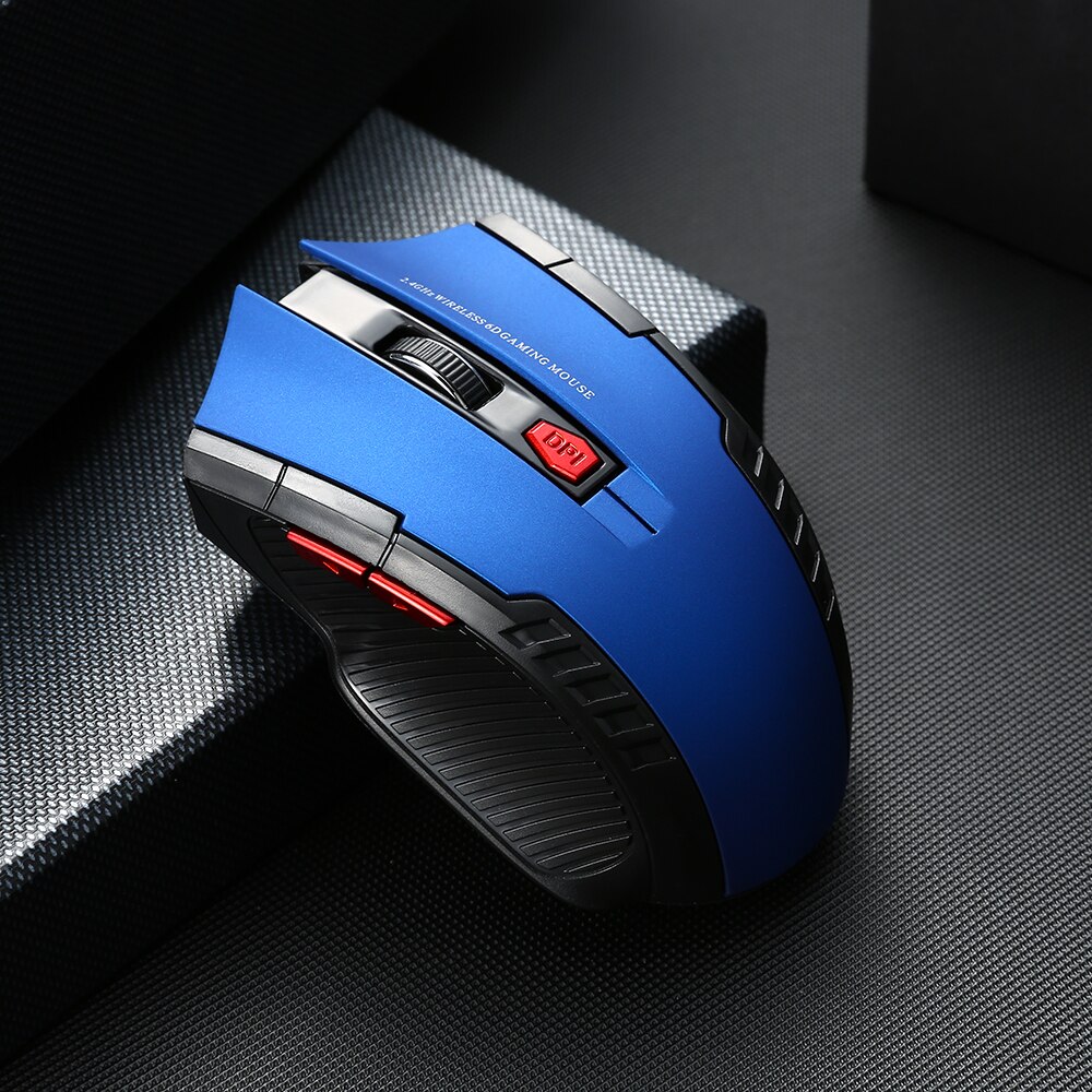 2.4G Gaming Mouse Wireless Optical Mouse Game Wireless Mice with USB Receiver Mouse for PC Gaming Laptops: Blue