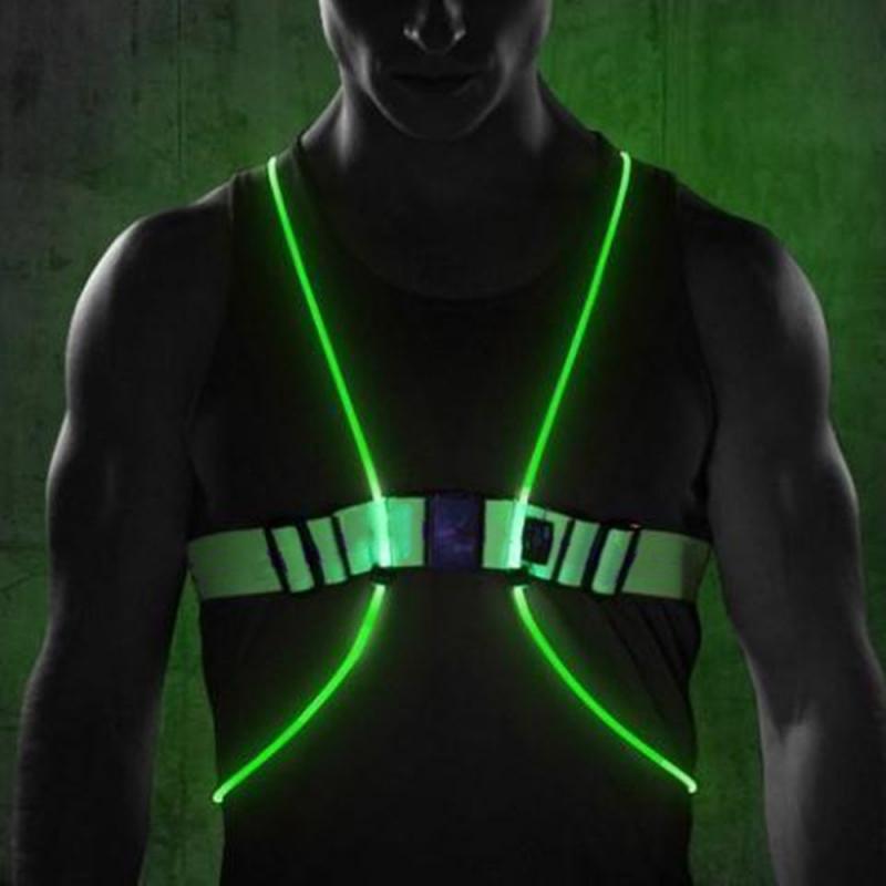 360 High Visibility Night Outdoor Reflective Vest Flash LED Driving Night Driving Cycling Outdoor Light Up Cycling Safety Vest