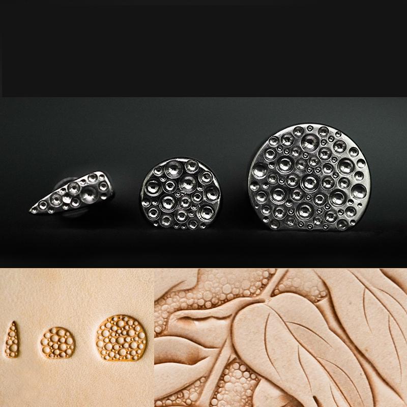 Graveren Afdrukken Tool Diy Handgemaakte Lederen Plantaardige Looien Rvs Parel Vis Patroon