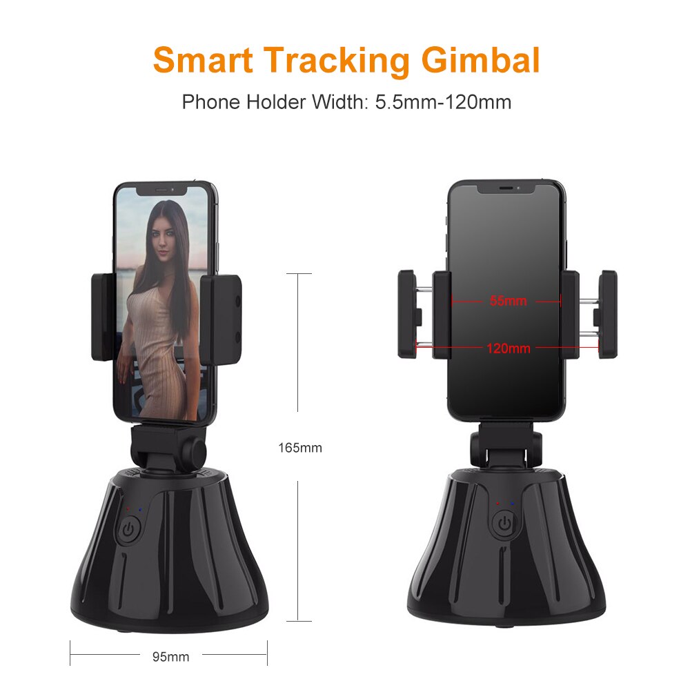Smart Follow Phone Gimbal Auto Tracking Cellphone Camera Mount Phone Clip Portable Selfie Stick Phnoe Holder for iOS Android