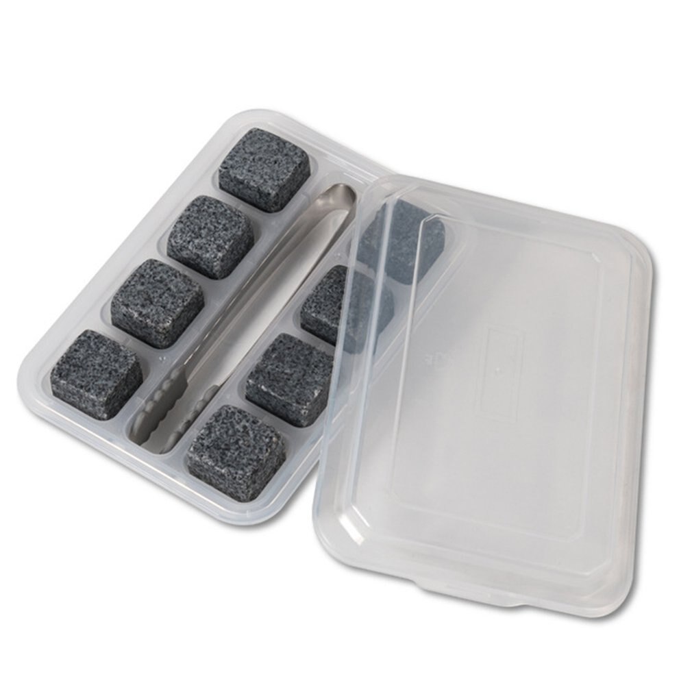 8Pcs Whisky Stenen Alcohol Ijs Steen Vierkante Koeling Steen Mooie Decoratie Delicate Whisky Marmer Met Clip: Default Title