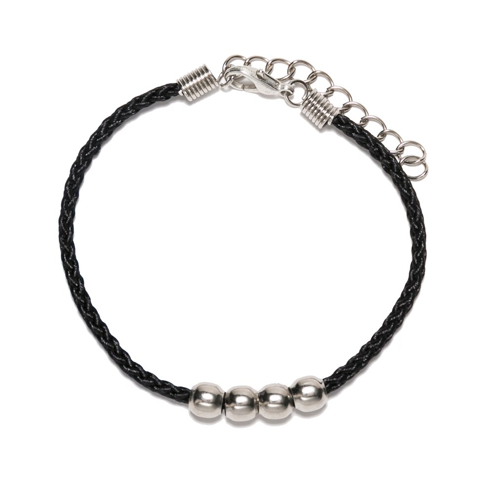 1 pcs Vintage Charm Olifant Hand Infinity Rode Draad String Armband Voor Vrouwen Mannen Met Extension P: 18-black