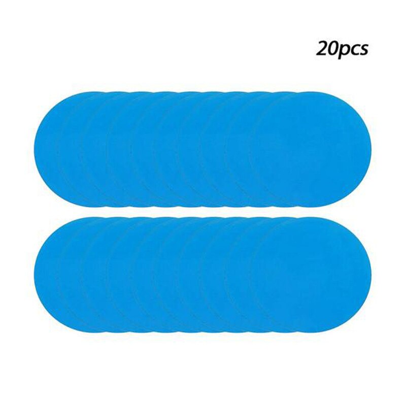 Self Adhesive PVC Repair Patch Round Vinyl Pool Liner Patch Vinyl Rubber Boat Repair For Inflatable Boat Stickers: Round 20pcs