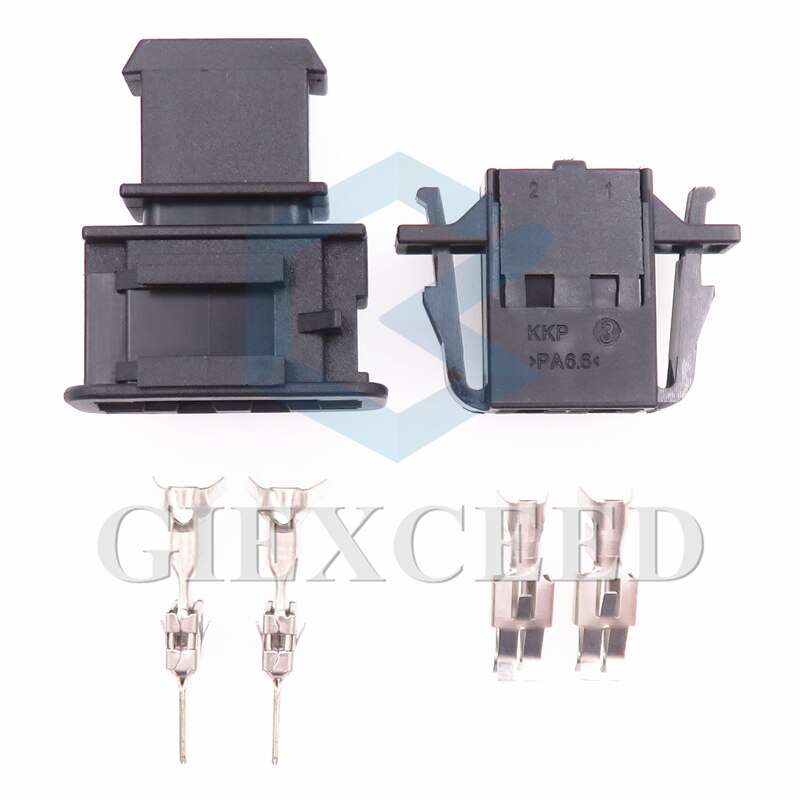 2 Pin 1J0972762 Automotive Electrical Cable Connector Wiring Male Plug and Female Interface Socket with Terminal 1J0972752