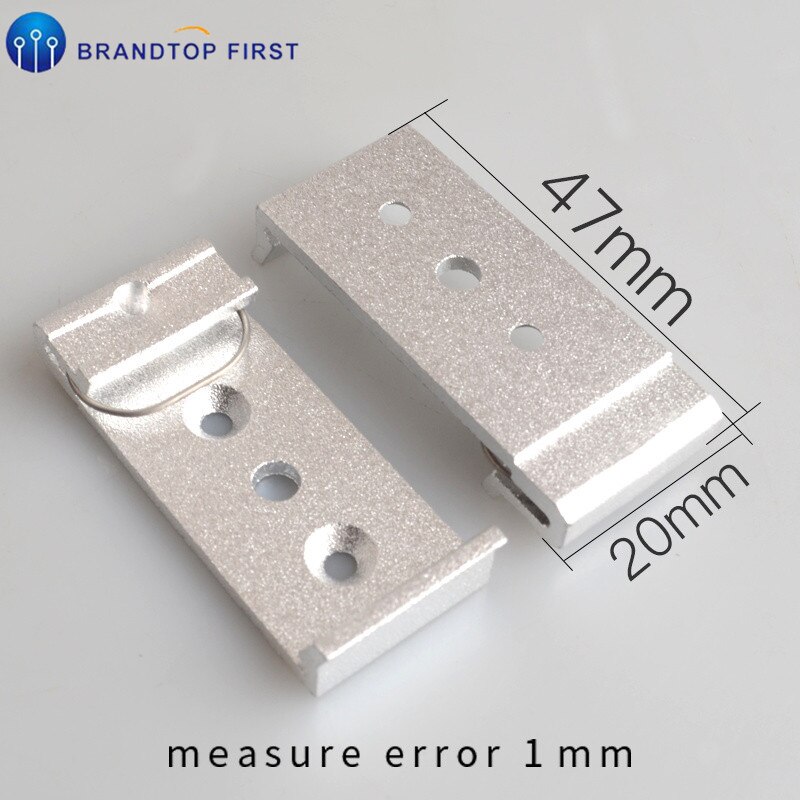 35mm aluminium din skinne fast klemme feste klips for relé montering: Hvit