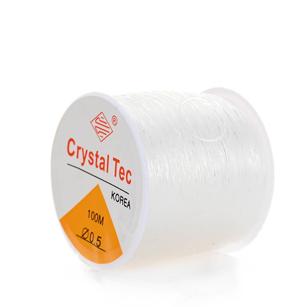 iYOE 0.5-1.5mm Elastic Cord String Transparent Elastic Thread For Jewelry Making Diy Bracelet Necklace Beaded Accessories: WHITE