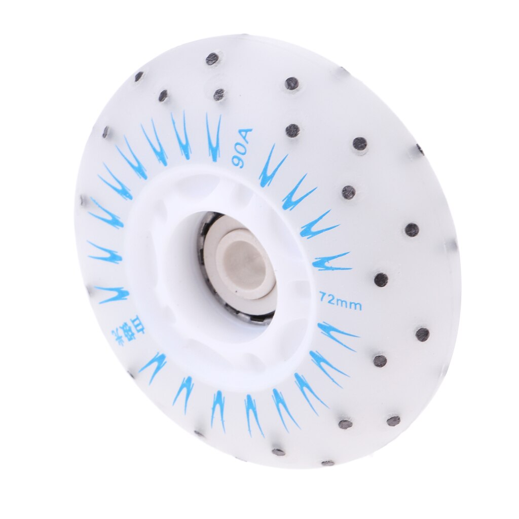 4 pièces multicolore patins à roulettes roues léger remplacement accessoire de patinage résistant à l'usure rouleau clignotant