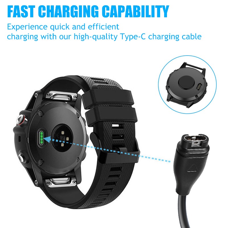 For Garmin Fenix 8 7 5X 6S Pro USB C Charging Cable Type C Quick Charger Cord for Garmin Fenix Dust Plugs Smartwatch Accessories
