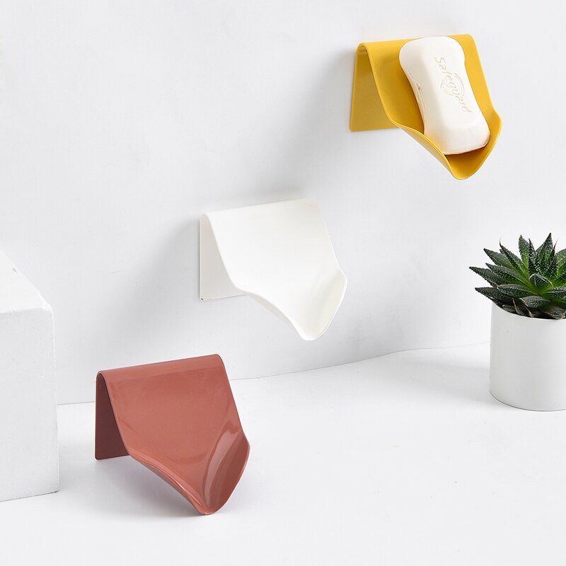 Zelfklevende Badkamer Douche Zeepkist Schotel Opslag Plaat Lade Spons Houder Punch-Gratis Muur Opknoping Plank Badkamer organizer