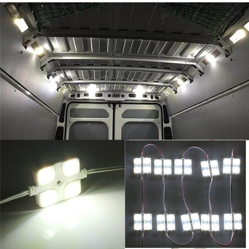 40 Led Wit Auto-interieur Leeslampjes Waterdichte Led Modules Onderdelen Auto Lampen Licht Voor Lwb Van Trailer Boten Rv