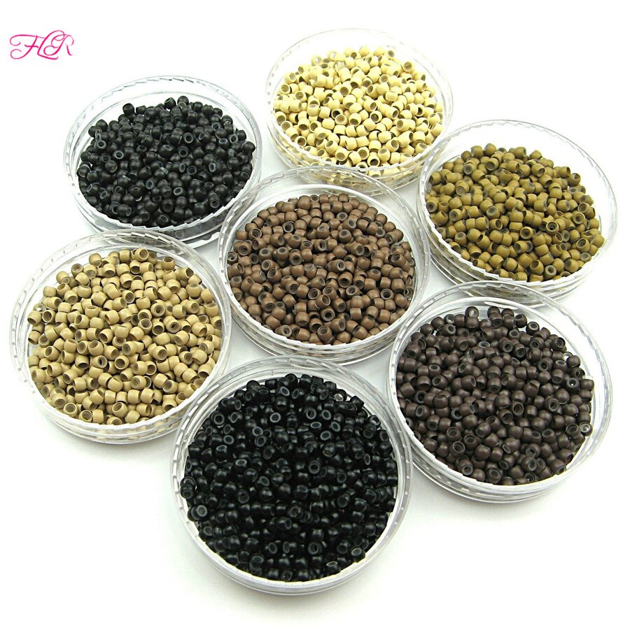 2000units Silicone Nano Ring Multi Color Nano Beads With Silicone Line For Nano TIp Hair Hair Extension Tools