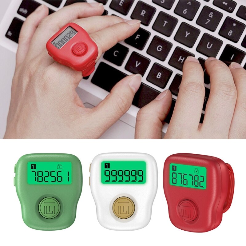 Finger Hand Tally Counter Digit LCD Electronic Digital Display Finger Hand Tally