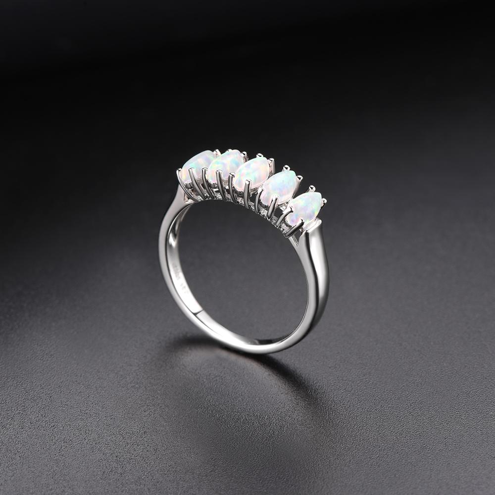 Hutang Nano Opal frauen Ring Solide 925 Sterling Silber Weiß Edelstein Engagement Ringe Feine Elegante Klassische Schmuck für