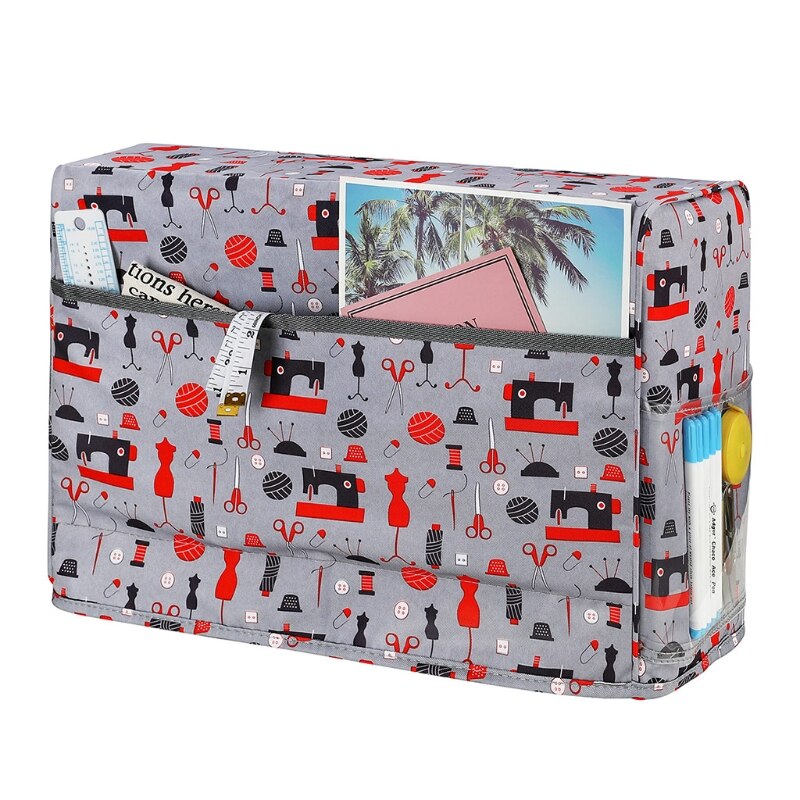 Sewing Machine Cover with Storage Bag Protective Quilted Dust Cover with Pockets