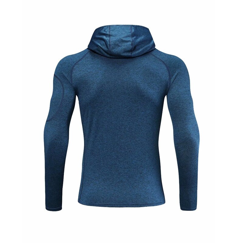 Spalla sinistra tasca Calzamaglia da corsa degli uomini jacket quick-dry abbigliamento a maniche lunghe attrezzature camicia di sport di formazione di basket cappotto