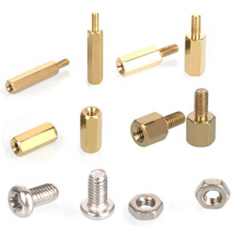 120Pcs Installation Tool for Raspberry Pi 4 Model B/3B+/3B M2.5 Series Hex Brass Column/Nuts+Screws Accessories Kit