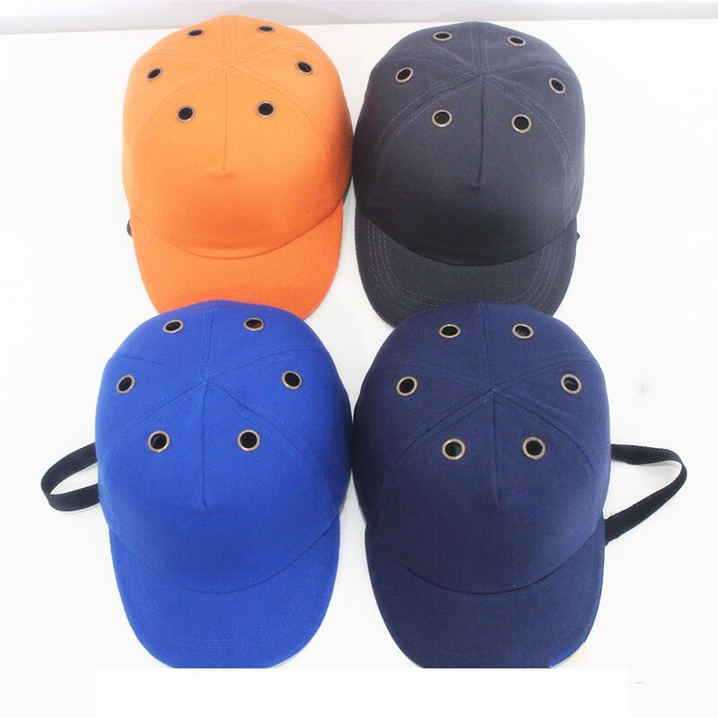 Hård hat til arbejdstøj hovedbeskyttelse top 6 huller bump cap arbejdssikkerhedshjelm abs indre shell baseball hat stil beskyttende