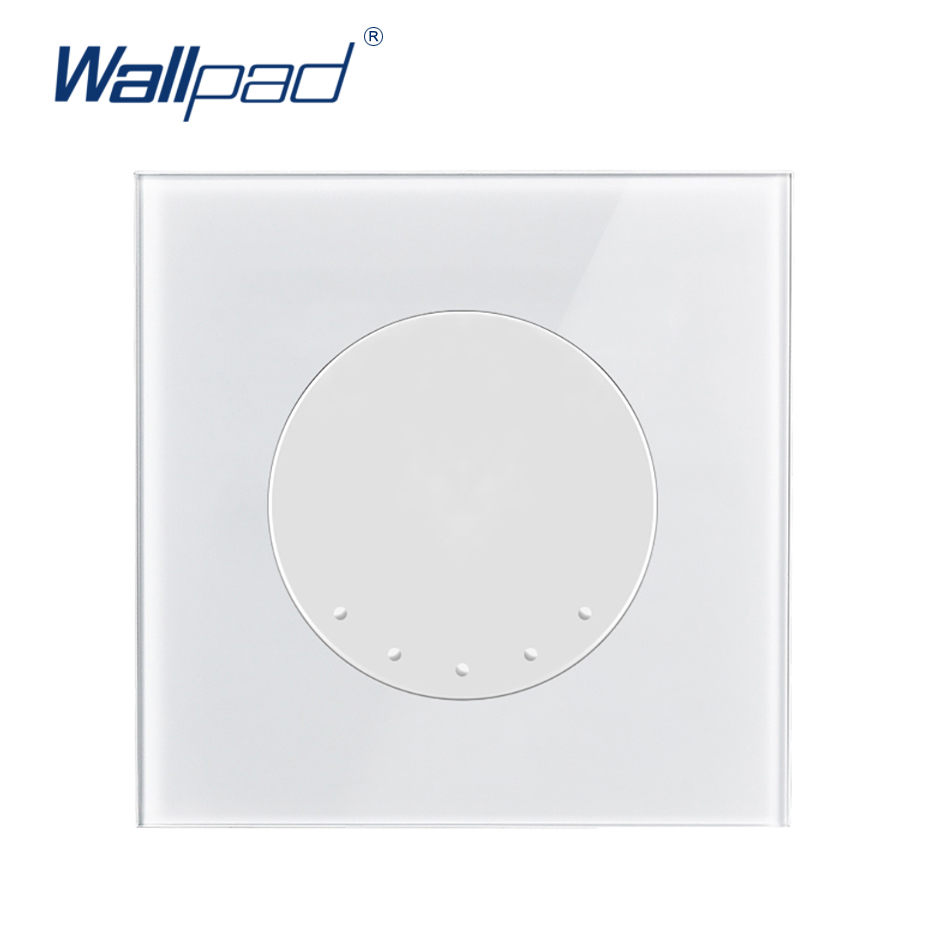 White Glass Panel 1 2 3 4 Gang Wall Light Switch Pass-through Cross Impulse Momentary Switch With Black Edge