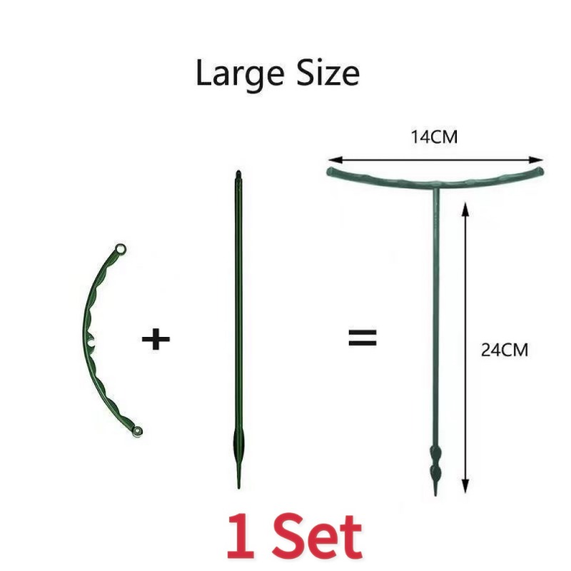 Plant Support Pile Garden Semicircle Flower Stand Cage Plant Grow Fixing Rod Vine Climbing Bracket Stake Holder Bonsai Tool: Silver