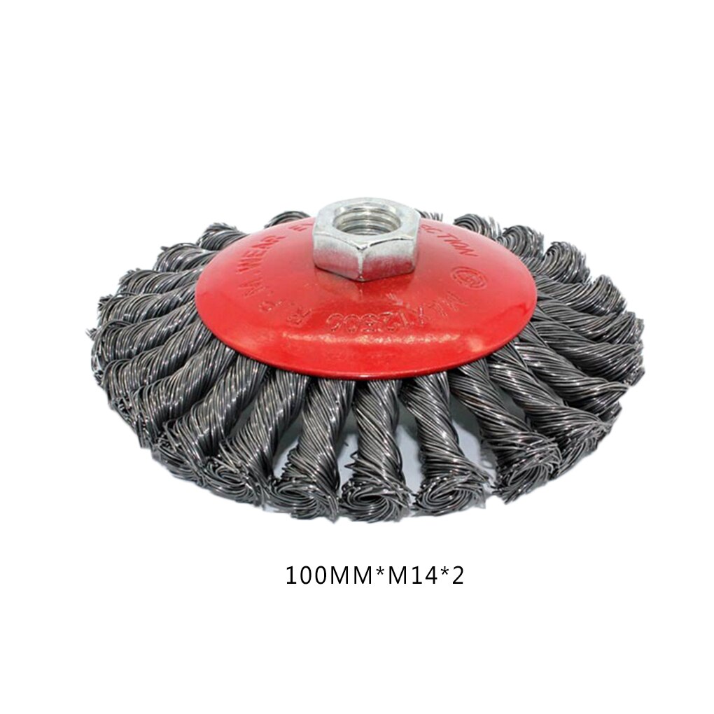 100mm M14 Twist knot steel wire wheel brush Rust removal wire wheel Cup Brush Disc For Angle Grinder: NO.2