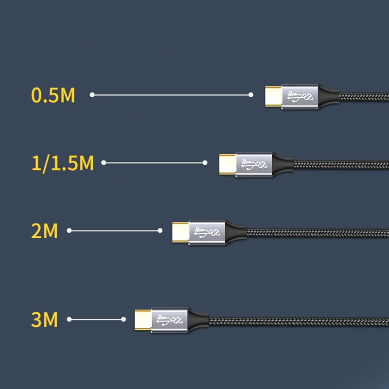 Câble d'extension USB C3.1 Type-C 100W mâle à femelle Gen 2, cordon d'extension