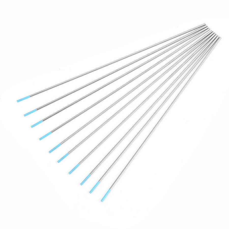 10Stck WL20 1/1.6/2,4mm Lanthan Wolfram Elektrode Stangen Blau Kopf Edelstahl Aluminium Legierung Metall Perücke-schweißen Elektroden
