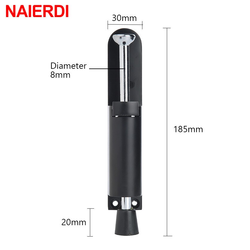 NAIERDI Zinc Alloy Adjustable Door Stopper Foot-operated Lever Door Stops Bronze Door Holder Hardware Door Buffer Fittings