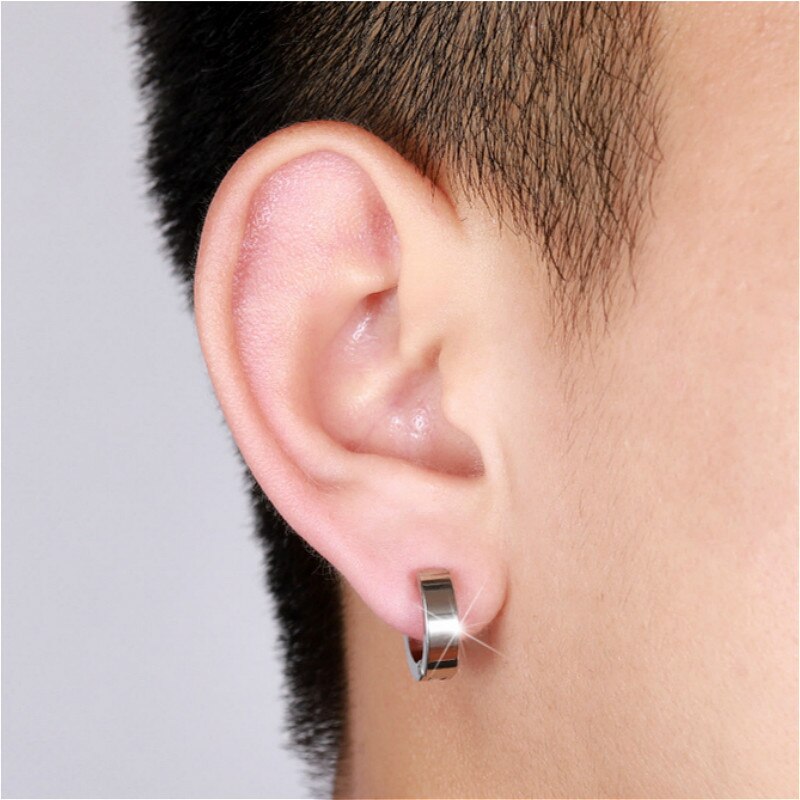 1 @ # pendientes de Clip de coreana, pendientes Punk universales antialérgicos, pendientes de acero de titanio