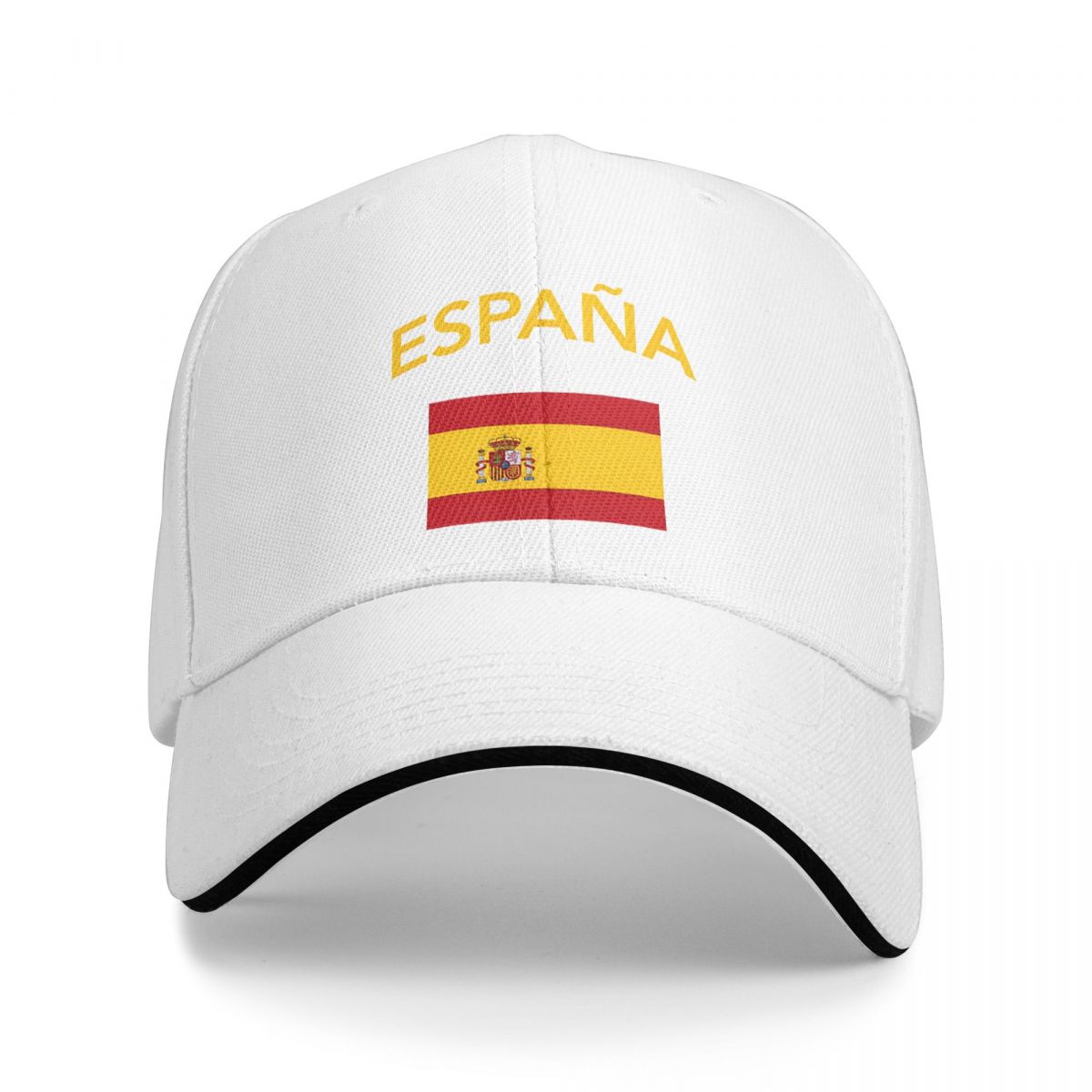 Espagne drapeau espagnol casquette de Baseball décontractée Tennis Skate camionneur chapeau été hommes femmes Style de rue casquettes de Baseball: WHITE