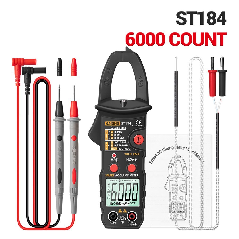 Smart Digital Clamp Meter ST184 Without Battery Digital Multimeter Clamp Meter Measuring Tester