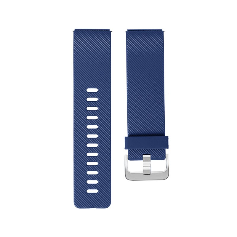 Bracelet en Silicone pour fitbit blaze bracelet de remplacement bracelet bracelet ceinture de poignet Correa smartwatch bracelet de montre en caoutchouc + boucle en métal: blue / size L
