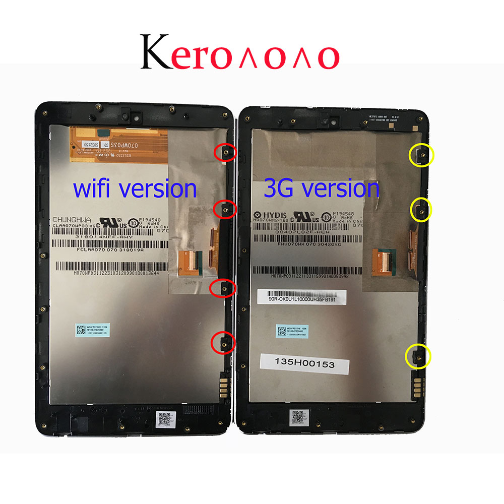 Lcd-scherm + Touch Screen Digitizer Met Frame Voor Google Nexus 7 ME370 ME370T ME370TG Nexus7c 3G Of wifi Versie