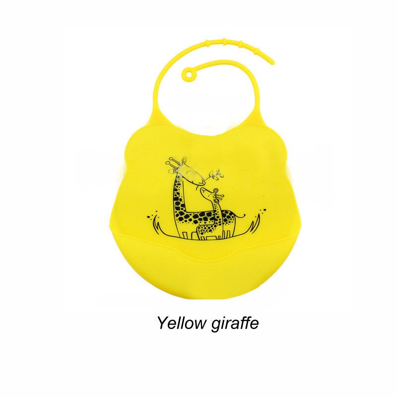 Dessin animé mignon beau bébé bébé enfants Silicone bavoir enfant bébé déjeuner alimentation bavoirs étanche: E