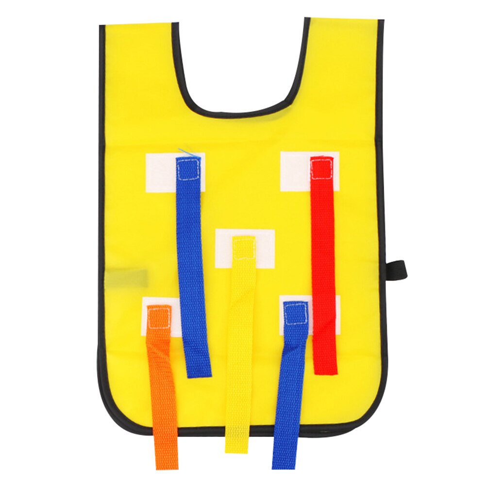 Children Kids Pull Catch Tail Toy Training Teamwork Games Educational for Outdoor Sports BM88: yellow Child vest