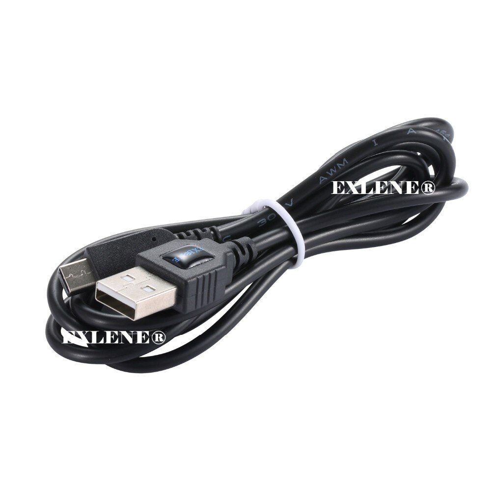 EXLENE 2pack 1.2m 3ds 2ds Charger Charging Cable Cord USB Data Cable for Nintendo 3DSXL 2DSLL 3DS 2DS black and white