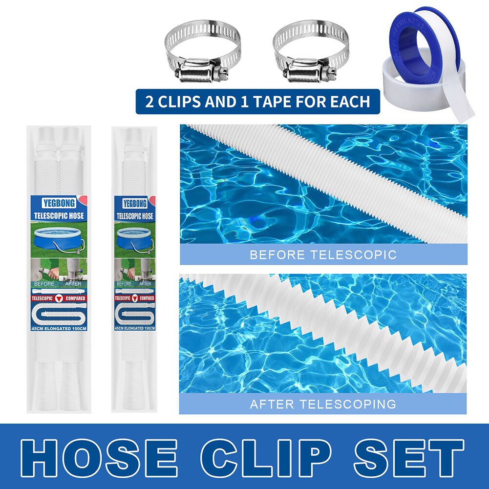 Pool Pump Replacement Retractable Hose Replacement Pool Filter Pump Hose Oxygen Pump Hose for Air Bubble Stone